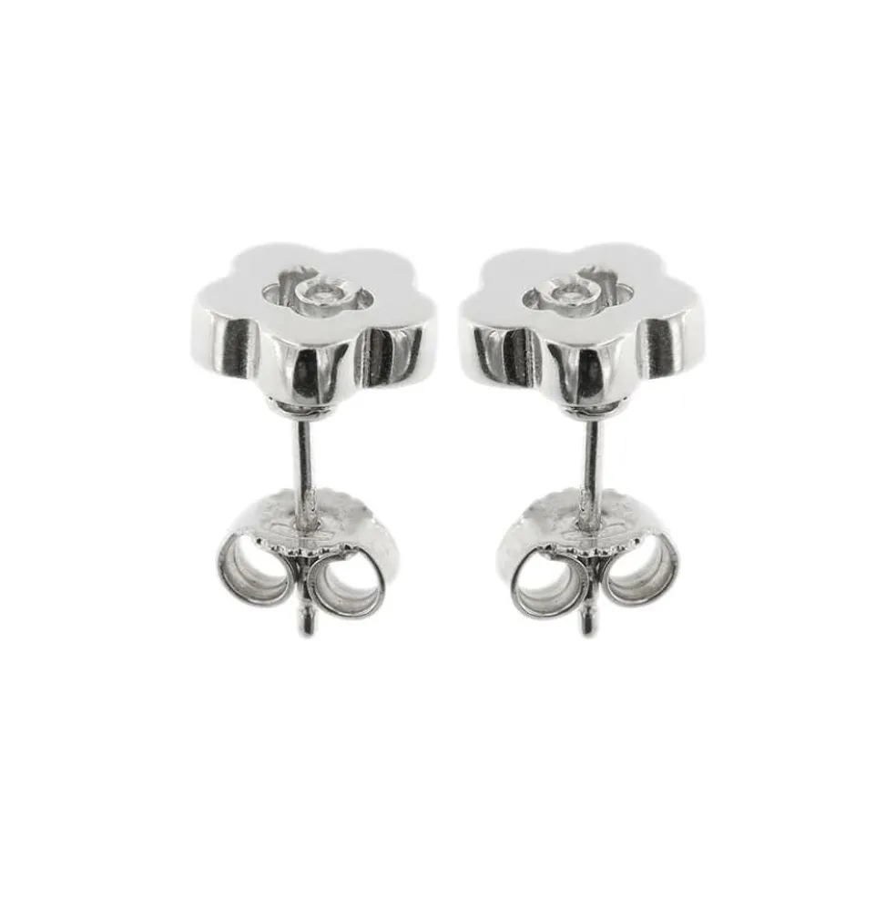 Boucles d'oreilles fleurs avec diamants
