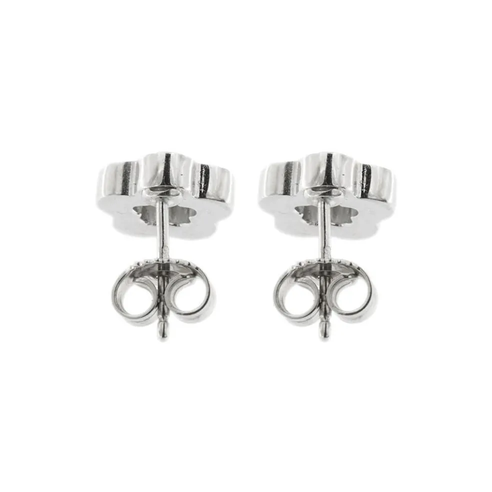 Boucles d'oreilles fleurs avec diamants