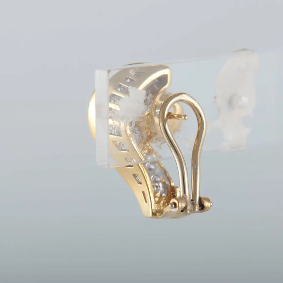 Boucles d'oreilles forme S Perles Diamants
