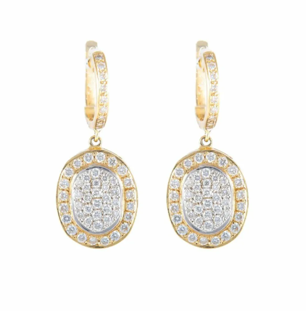 BOUCLES D'OREILLES "GIAVANA" OR & DIAMANTS