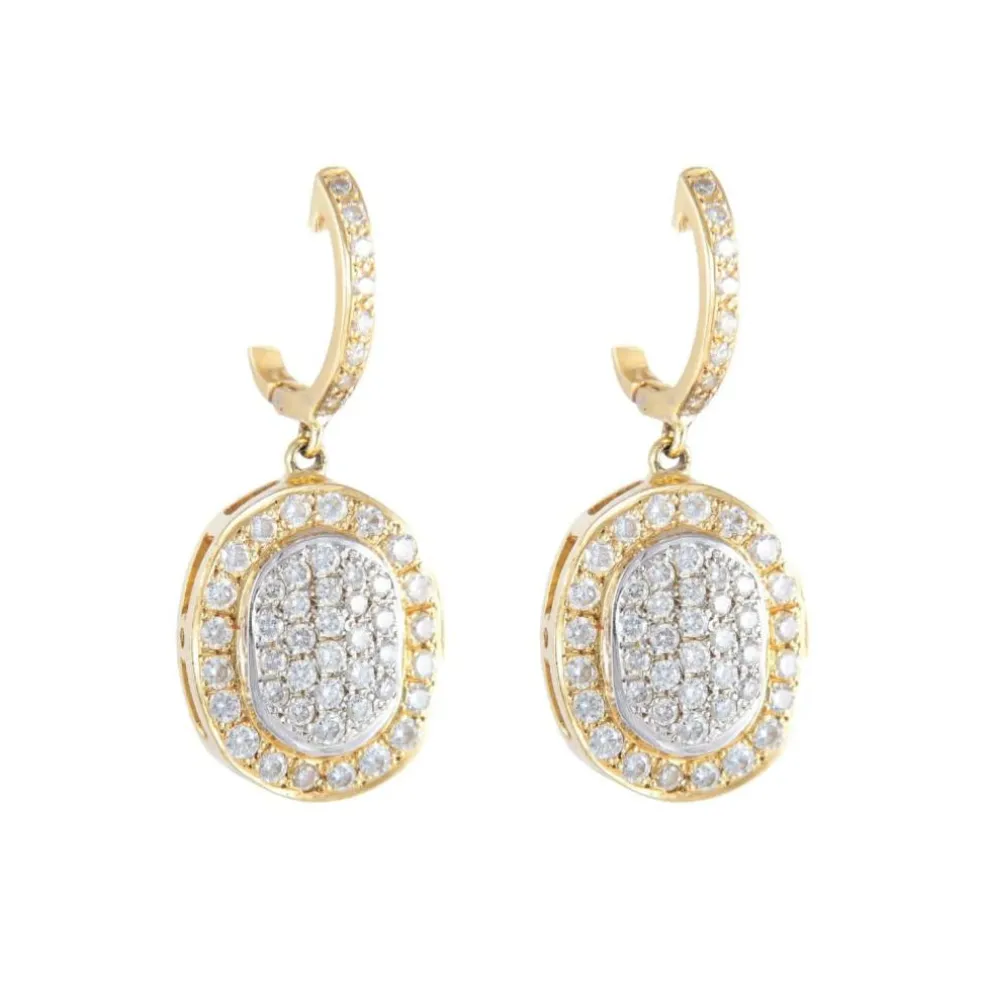 BOUCLES D'OREILLES "GIAVANA" OR & DIAMANTS