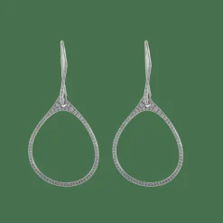 Boucles d'oreilles Goutte ajourée Diamants