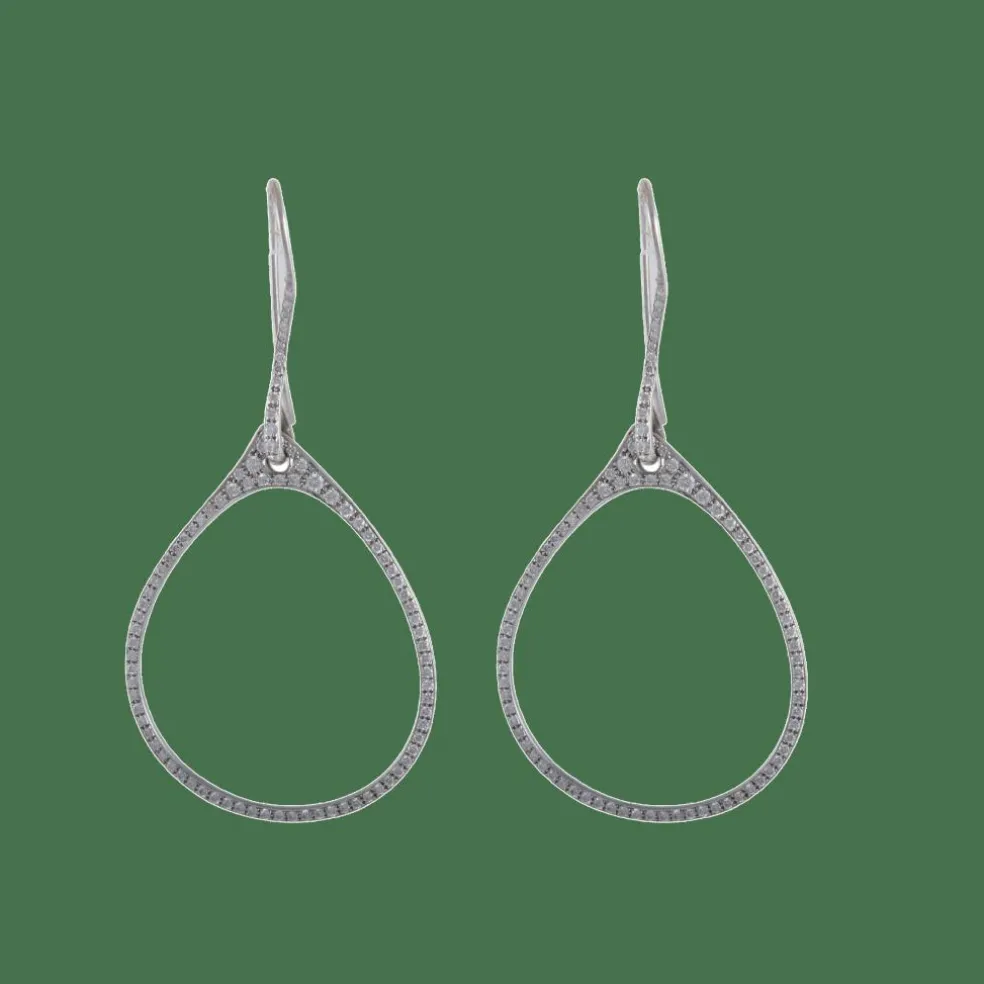 Boucles d'oreilles Goutte ajourée Diamants