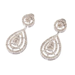 Boucles d'oreilles Goutte Diamants