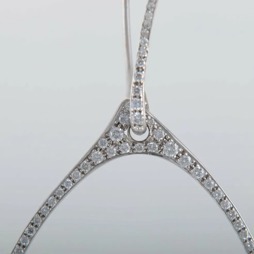 Boucles d'oreilles Goutte ajourée Diamants