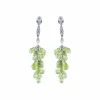 Boucles d'oreilles gouttelettes péridots