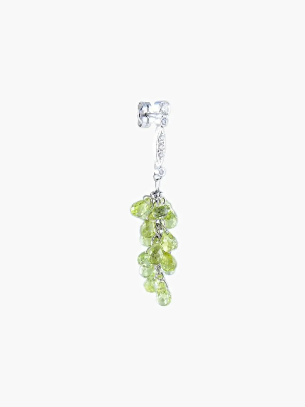 Boucles d'oreilles gouttelettes péridots