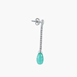 Boucles d'oreilles Gouttes d'émeraudes