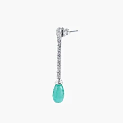 Boucles d'oreilles Gouttes d'émeraudes