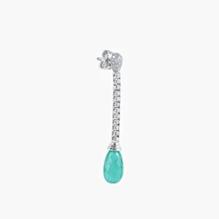 Boucles d'oreilles Gouttes d'émeraudes