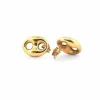 Boucles d’oreilles grain de café or jaune 18 carats