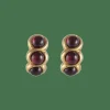 Boucles d'oreilles Grenats cabochon