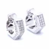 Boucles d'oreilles HEXAGON en or blanc et diamants