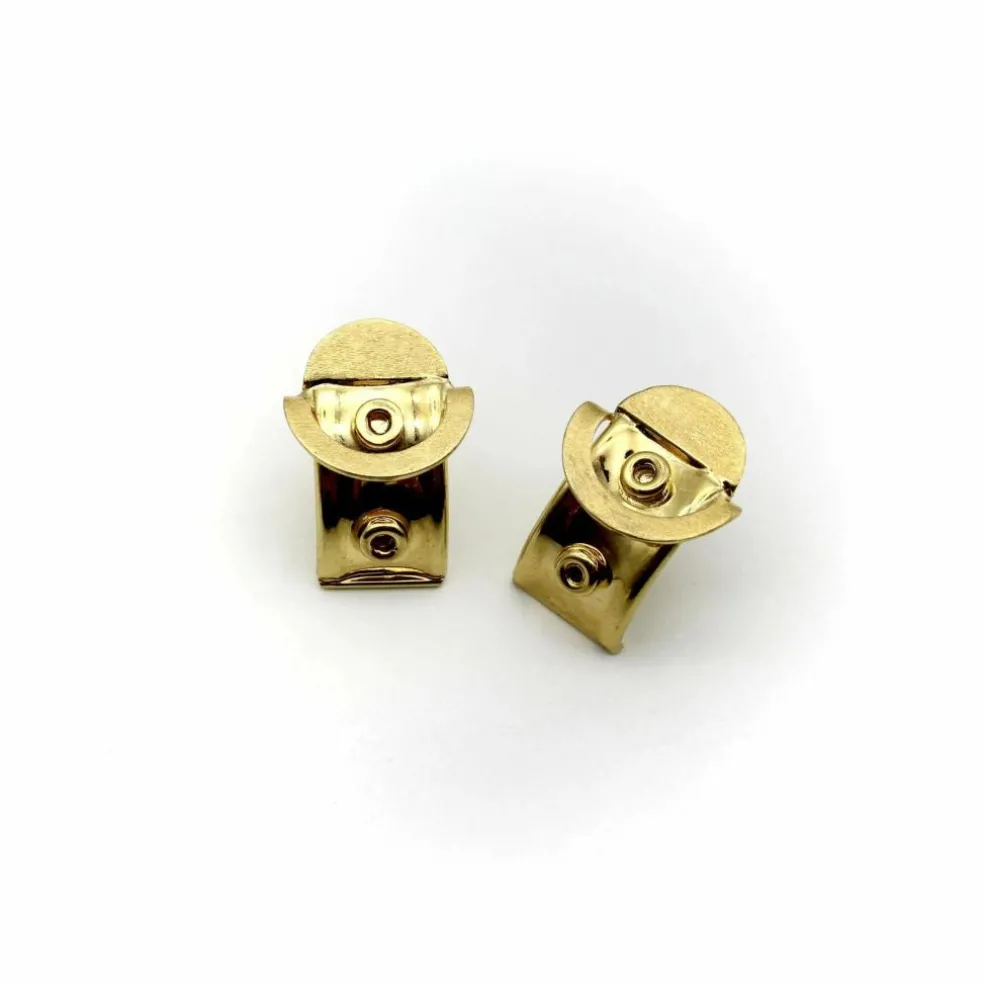 Boucles d'oreilles Huggie italiennes en or 18 carats