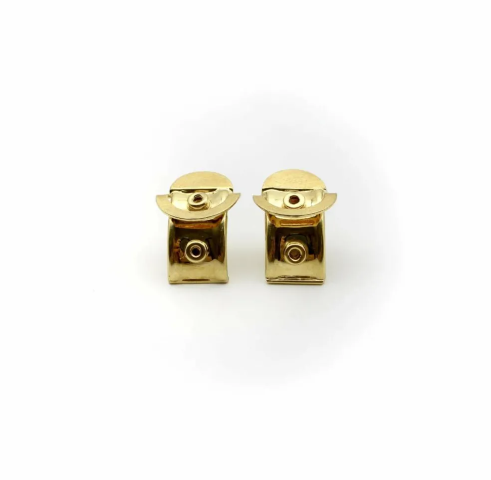 Boucles d'oreilles Huggie italiennes en or 18 carats