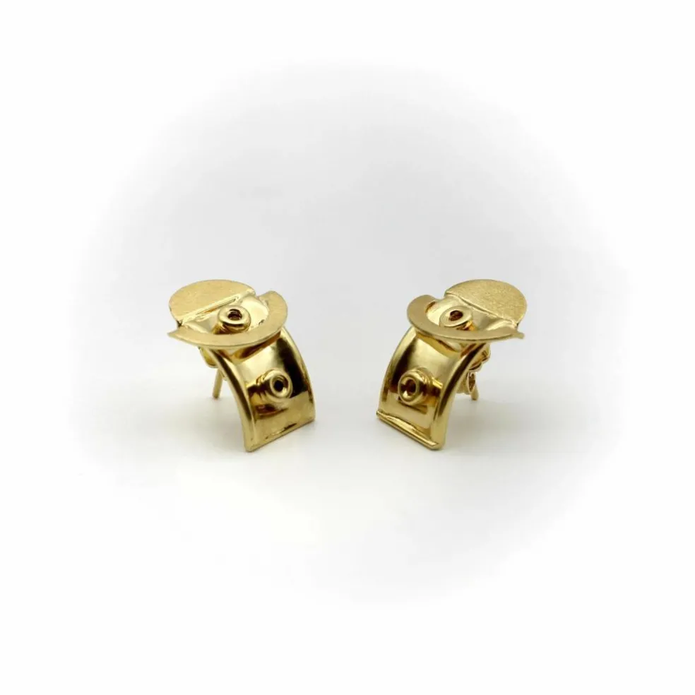 Boucles d'oreilles Huggie italiennes en or 18 carats