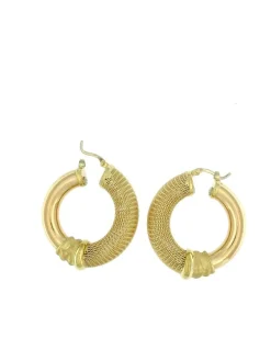 Boucles d'oreilles italiennes modernes en or jaune