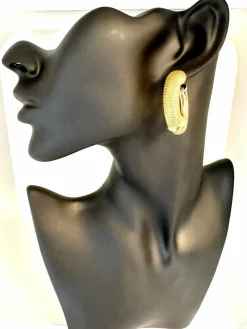 Boucles d'oreilles italiennes modernes en or jaune