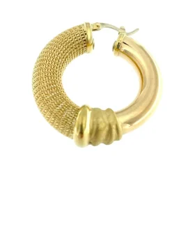 Boucles d'oreilles italiennes modernes en or jaune