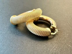 Boucles d'oreilles italiennes modernes en or jaune