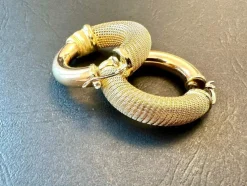 Boucles d'oreilles italiennes modernes en or jaune