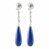 Boucles d'oreilles Lapis lazuli Diamants