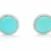 Boucles d'oreilles Leo Pizzo avec turquoise et diamants