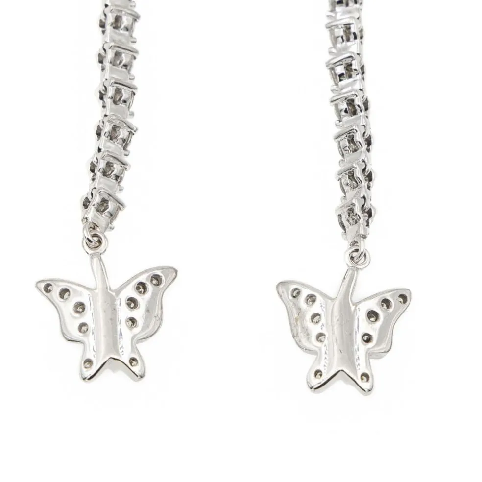 Boucles d'oreilles Ligne Or blanc Diamant