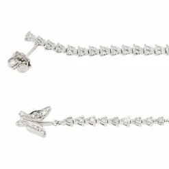 Boucles d'oreilles Ligne Or blanc Diamant