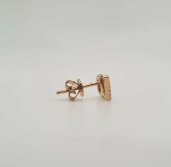 Boucles d’oreilles «LO VE » or rose diamants
