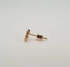 Boucles d’oreilles «LO VE » or rose diamants
