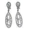 Boucles d'oreilles longues en or blanc et diamants