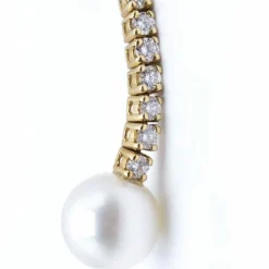 Boucles d'oreilles longues en perles et or jaune