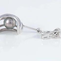 Boucles d'oreilles Lorenz Baümer en Or, Diamants et Perles de Tahiti