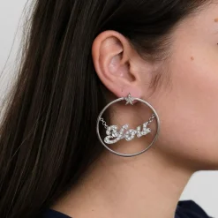 Boucles d'oreilles LOVE YOU en or blanc, diamants