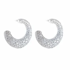 BOUCLES D'OREILLES "LUNA" OR & DIAMANTS
