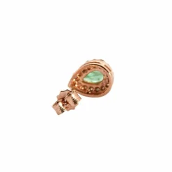 Boucles d'oreilles émeraudes diamants