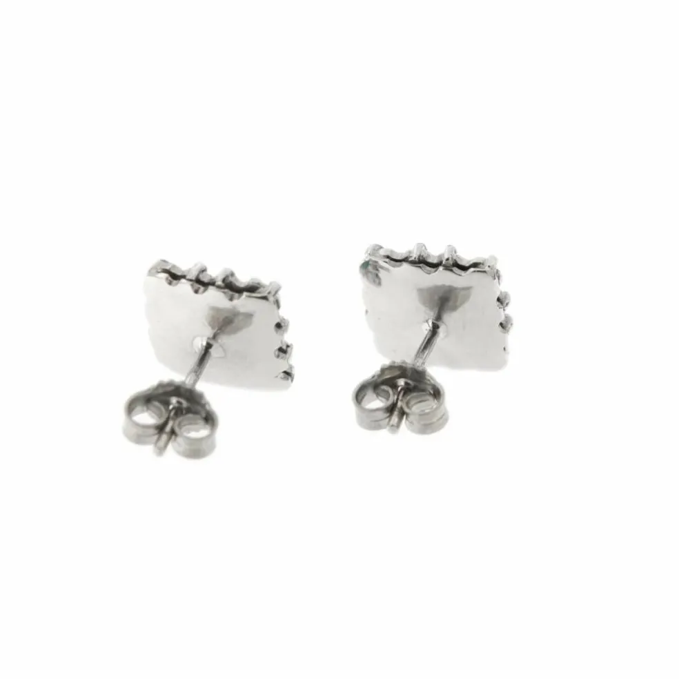 Boucles d'oreilles émeraudes et diamants