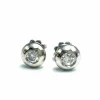 Boucles d'oreilles modernes en or blanc et diamants