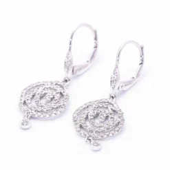 Boucles d'oreilles MONAKAL en or blanc et diamants