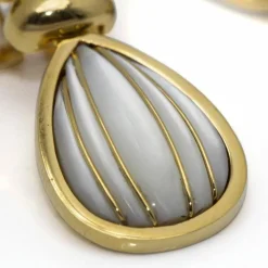 Boucles d'oreilles Nacre, saphir, or jaune