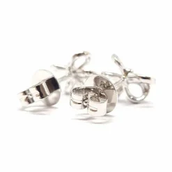 Boucles d'oreilles noeuds diamants or blanc