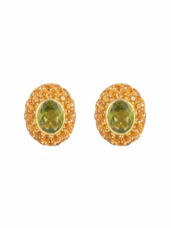 BOUCLES D'OREILLES OR & CITRINE