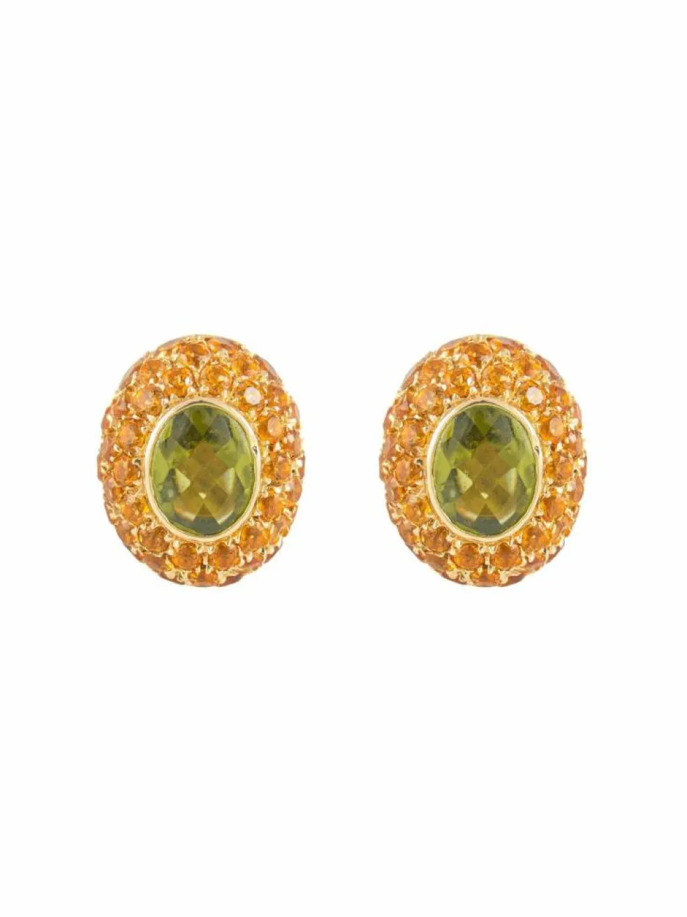 BOUCLES D'OREILLES OR & CITRINE