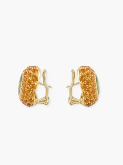 BOUCLES D'OREILLES OR & CITRINE