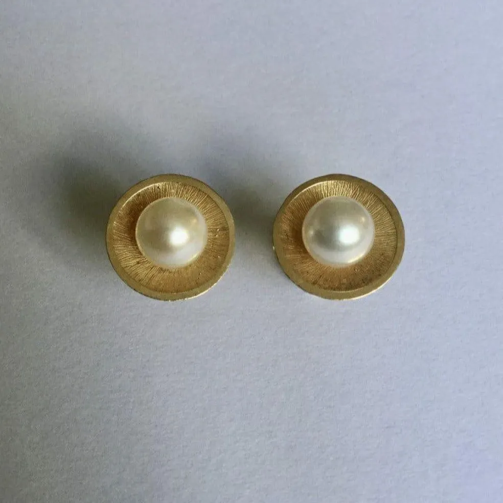 Boucles d'oreilles Or & perles