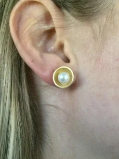Boucles d'oreilles Or & perles