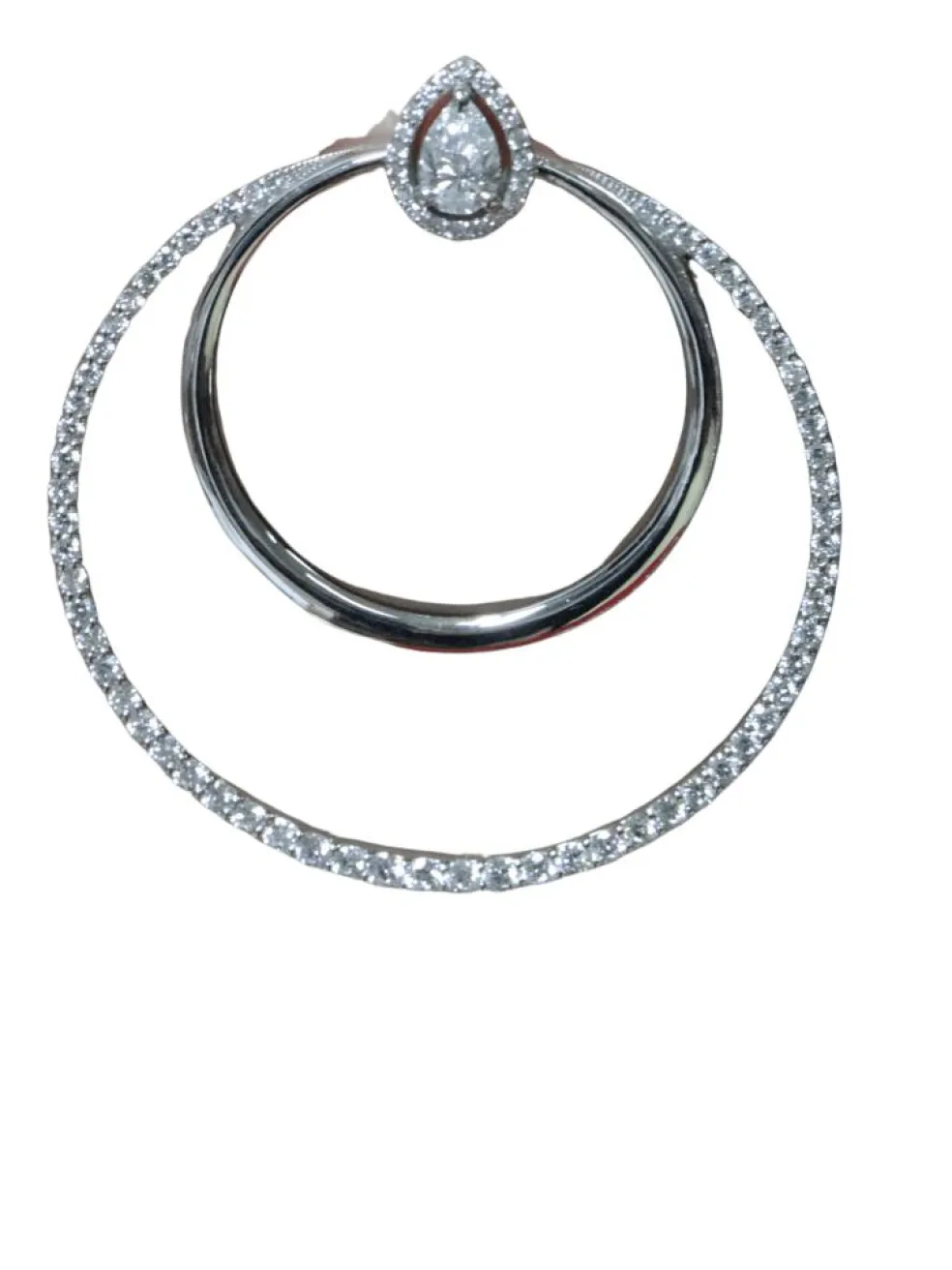 Boucles D'oreilles Or blanc Diamants