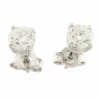 Boucles d'oreilles or blanc diamants certifiés IGI de 1,40 ct I / VVS2