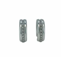 Boucles d'oreilles or blanc & diamants